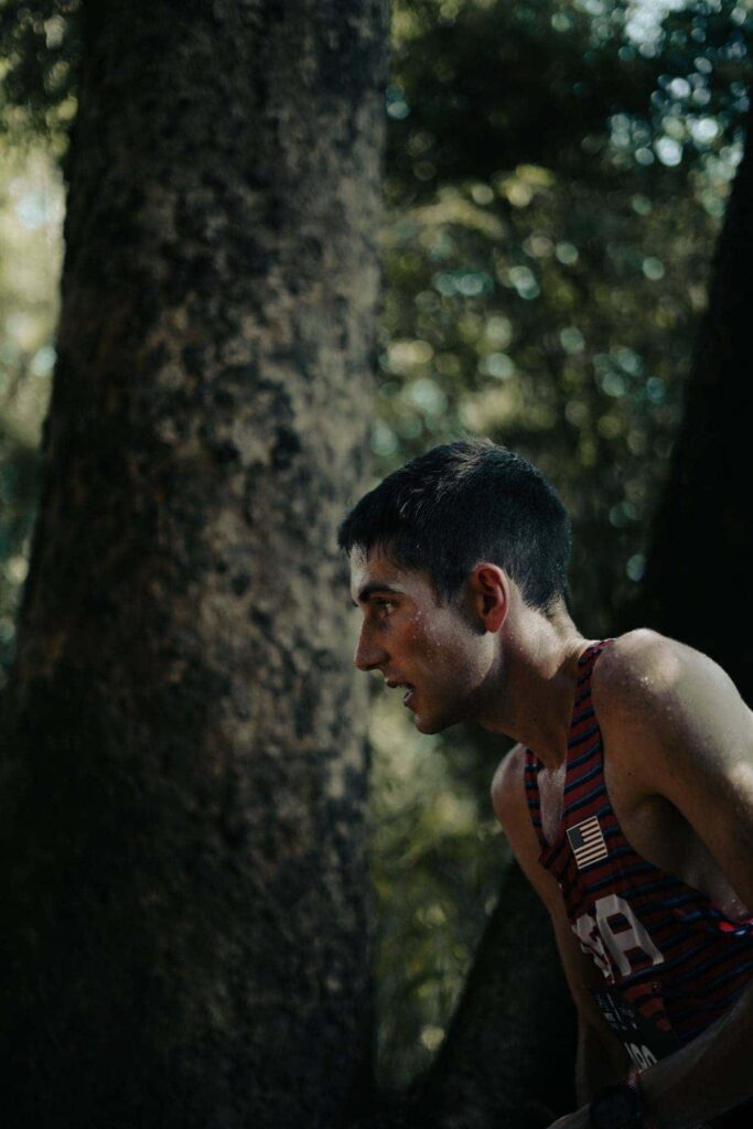 US athlete Jonathan Aziz making his way through the Thai jungle 
