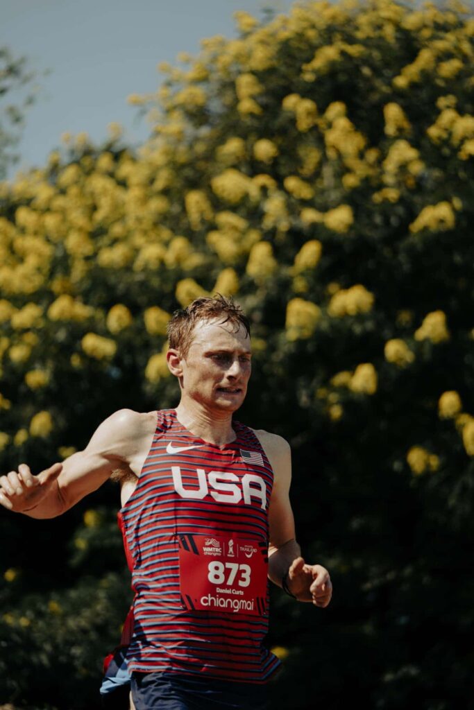 Team USA Dan Curts on his way to a 16th place finish.