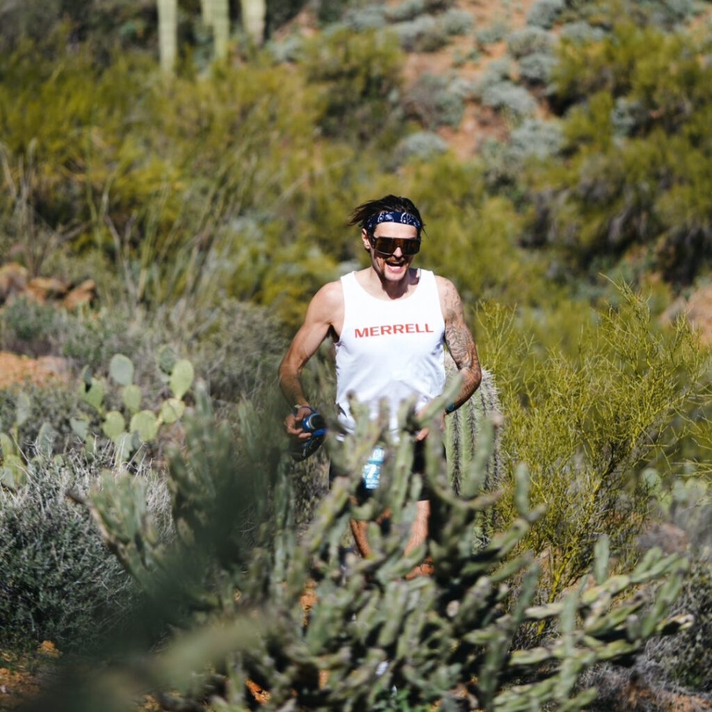 Reid in the early miles of the Black Canyon 100-kilometer 