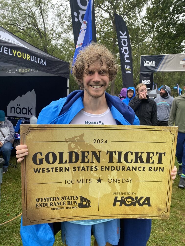 Caleb Bowen with his Golden Ticket 