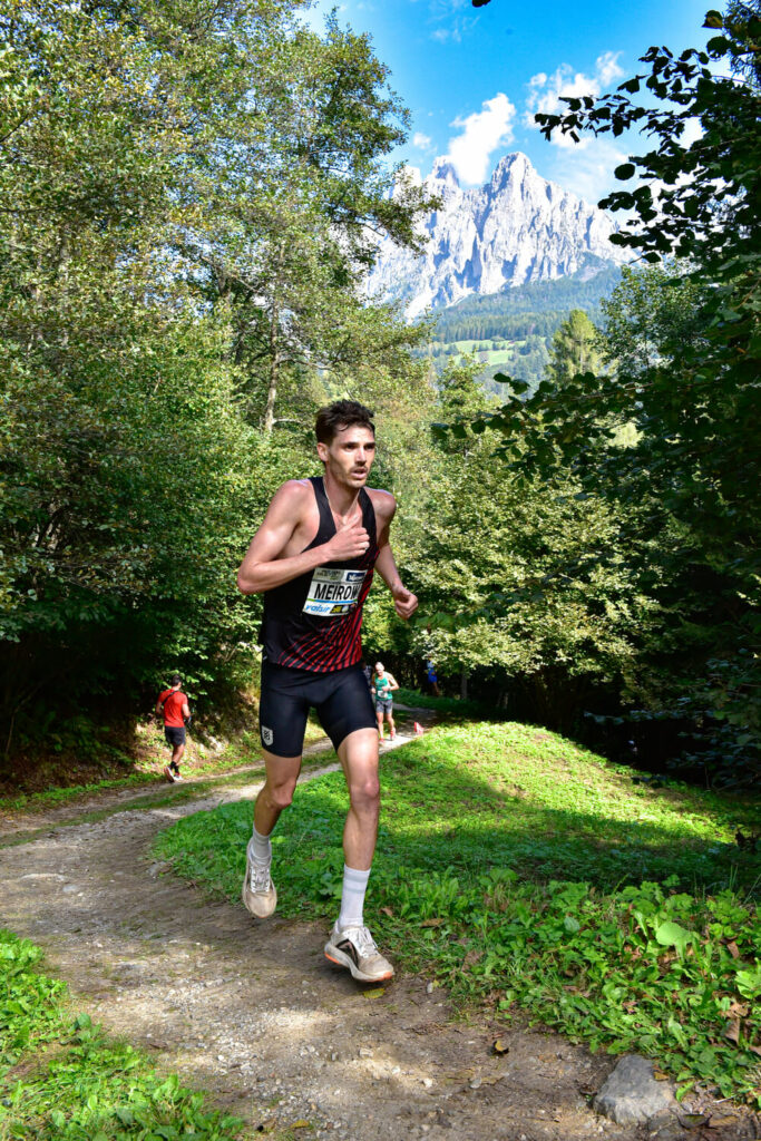 Charging through the trails in a furiously fast 10km in Italy. 