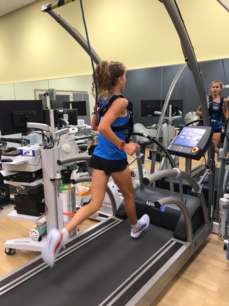 Analyzing Ruby Wyles’ gait and running form in the lab. PC: Ruby Wyles
