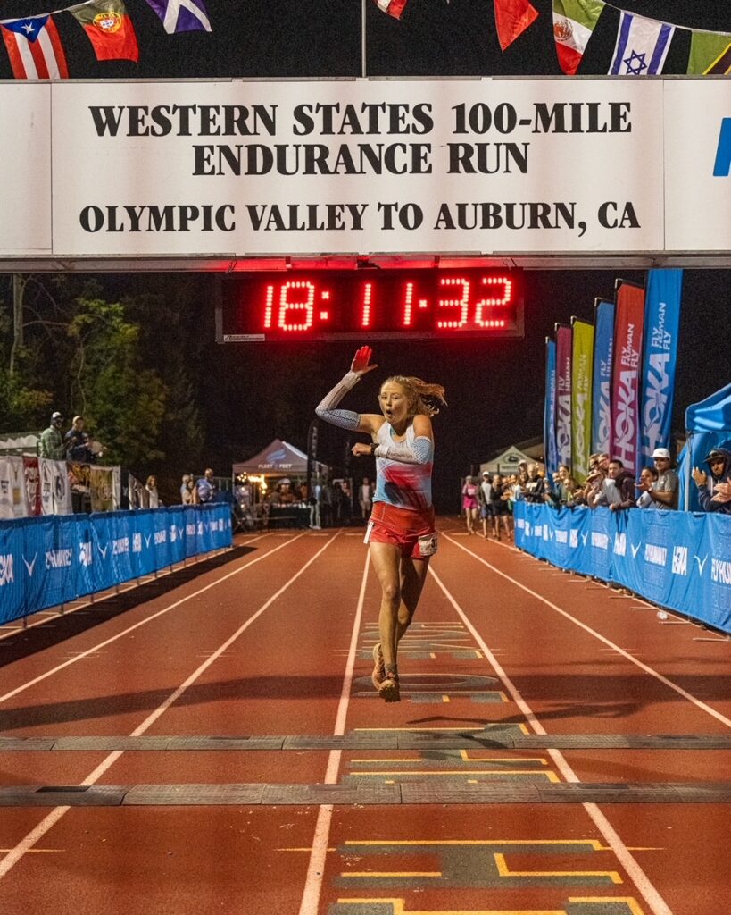 Meg Morgan runs the fastest time ever for the F10 bib at the 2023 WSER