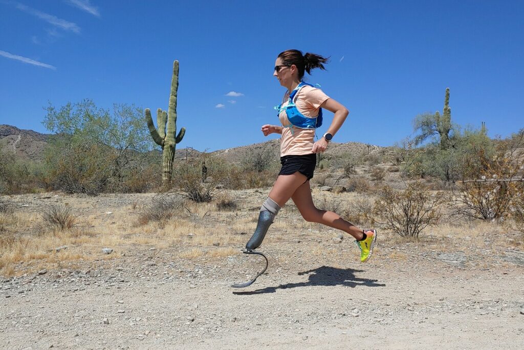Jacky BH running in the Arizona Desert 