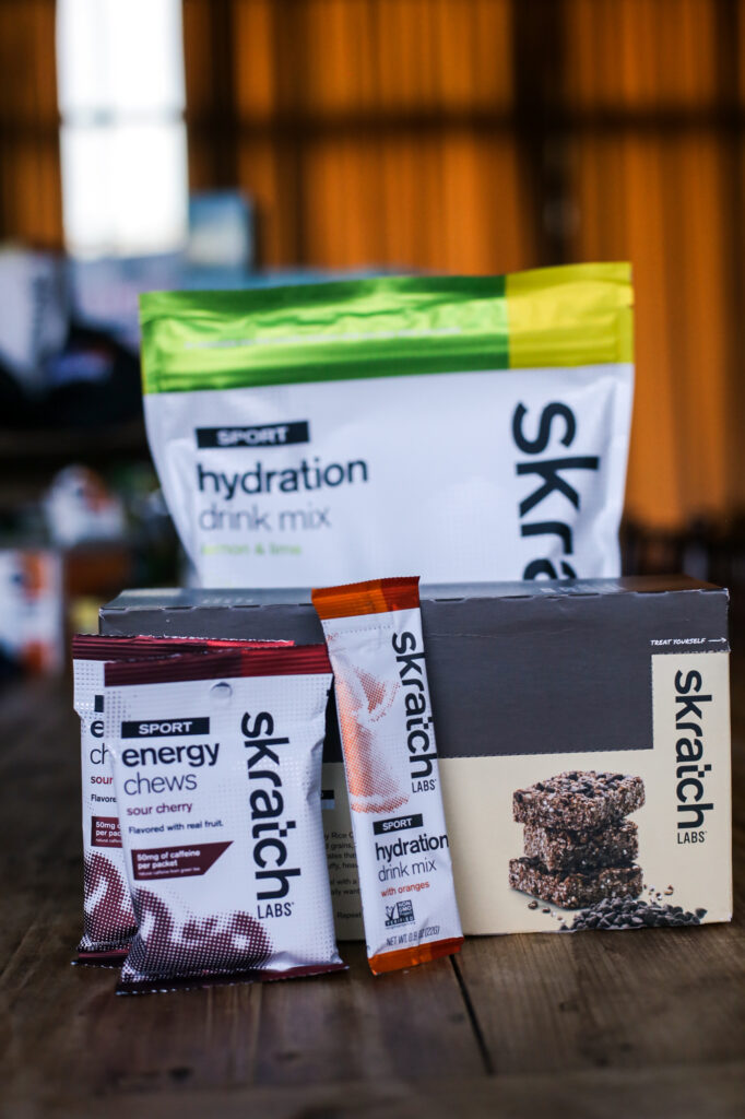 Skratch sports nutrition products. PC: Ruby Wyles