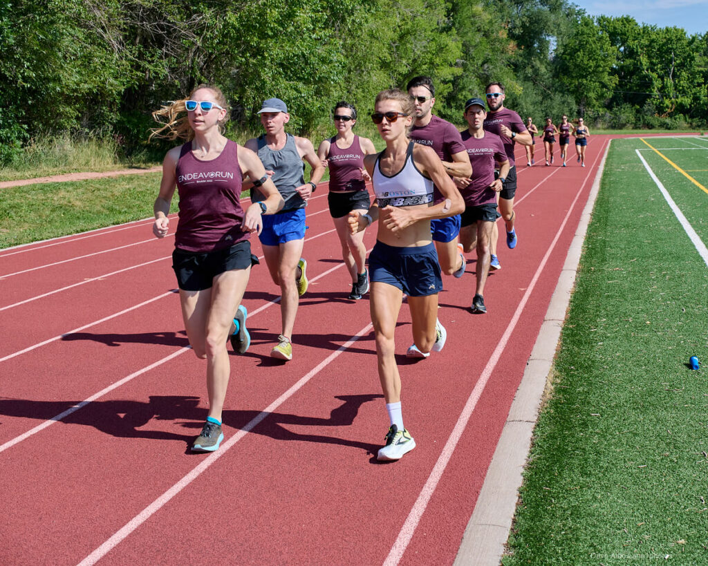 unners’ interval training on the track. PC: Dave Albo 