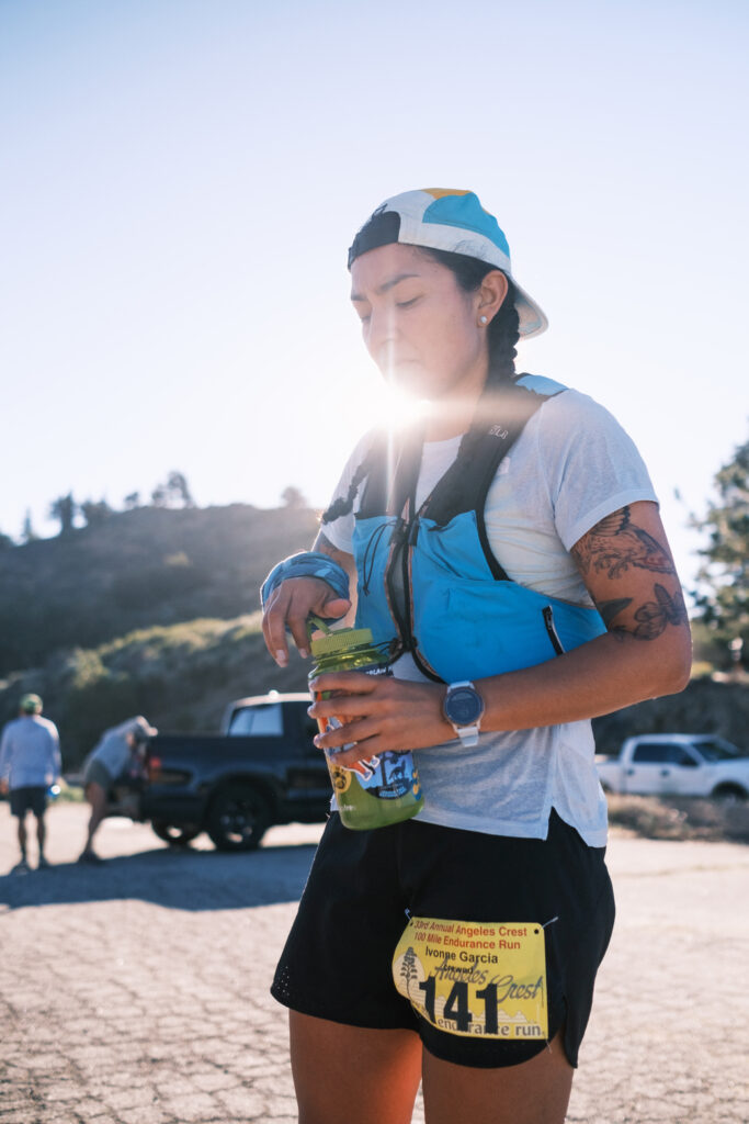 Ivonne Garcia during the 2022 AC 100 mile 