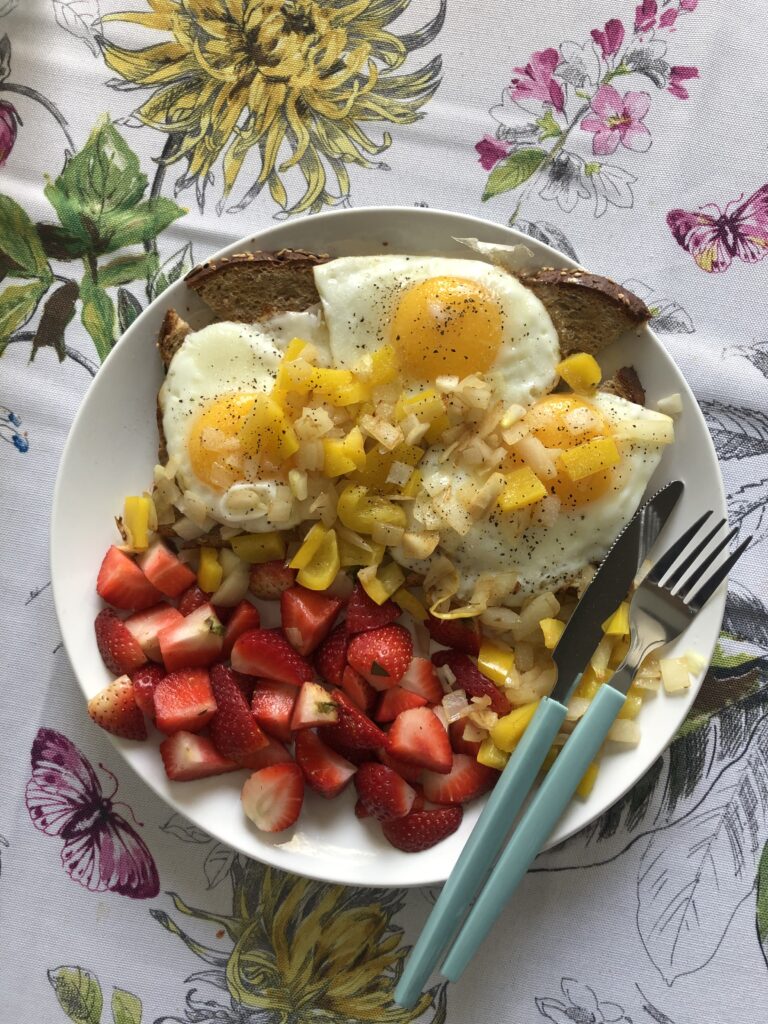 Packing protein into breakfast with eggs. PC: Ruby Wyles
